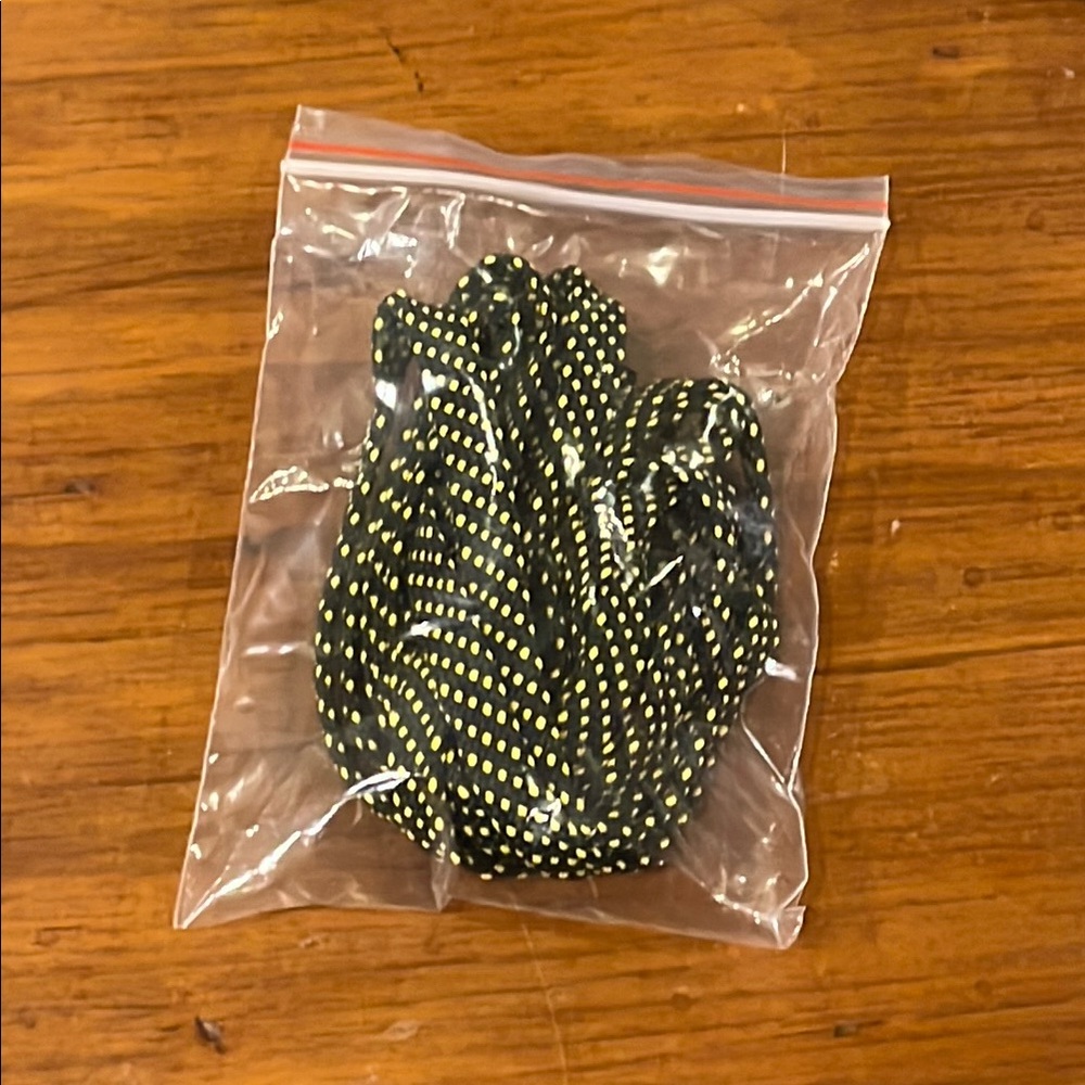 Asics Shoe Laces Shoelaces 50” black yellow new Shoestrings